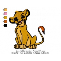 Lion Kid Embroidery Animal_21
